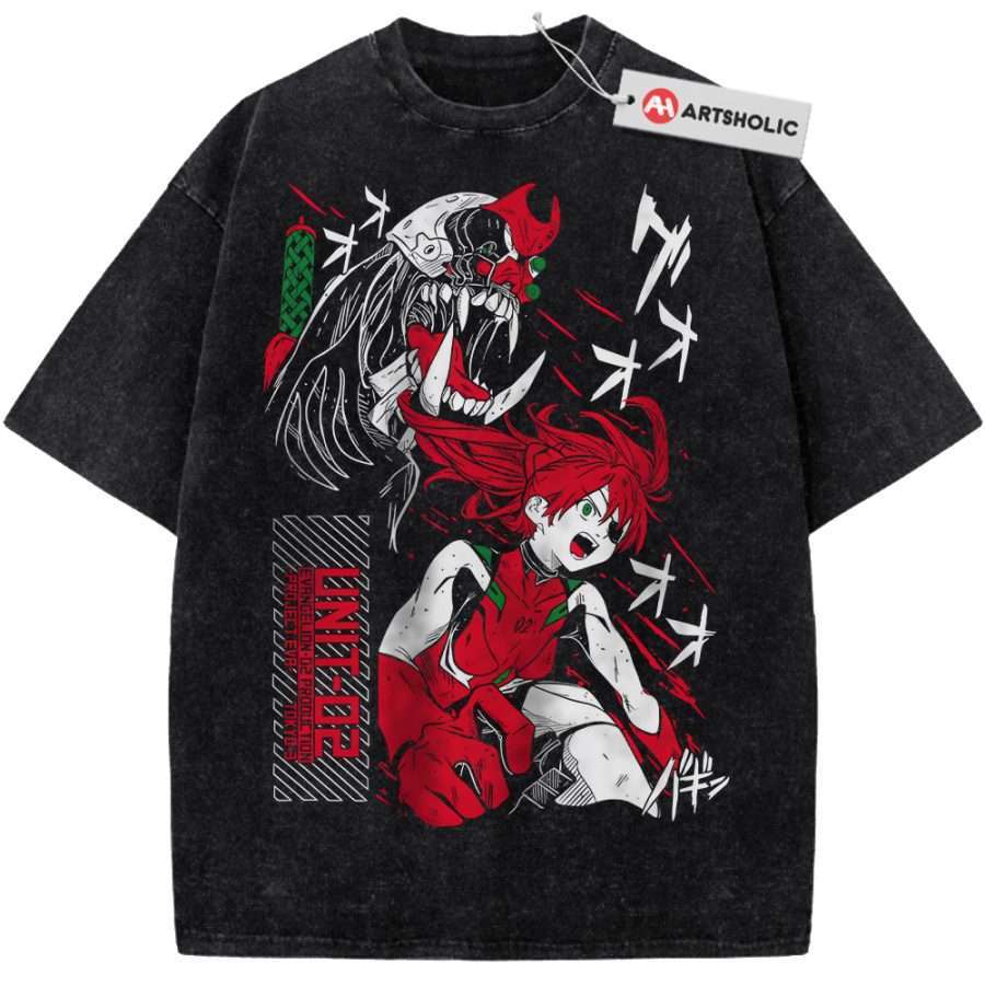 Alternative view of Asuka Langley Soryu Shirt, Neon Genesis Evangelion Shirt, Anime Shirt, Vintage Tee