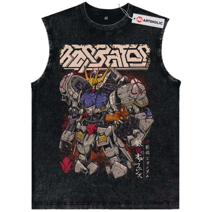 Alternative view of ASW-G-08 Gundam Barbatos Tank Top, The Gundam Tank Top, Anime Tank Top, Vintage Tank Top
