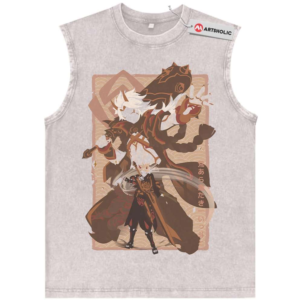 Ataraki Itto Tank Top, Genshin Impact Tank Top, Game Tank Top, Vintage Tank Top