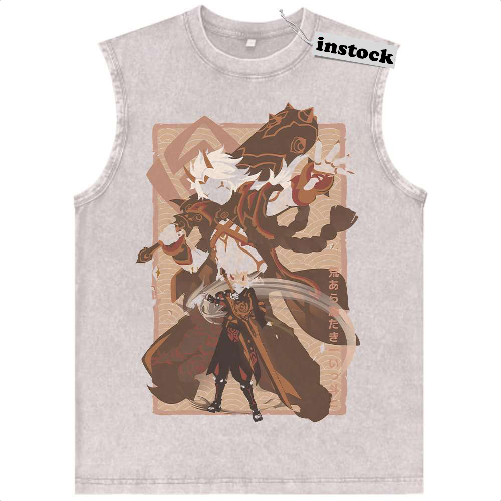 Ataraki Itto Tank Top, Genshin Impact Tank Top, Game Tank Top, Vintage Tank Top