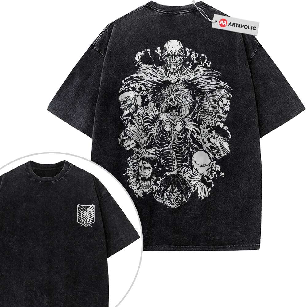 Attack On Titan Shirt, AOT Shirt, Anime Shirt, Vintage T-Shirt 2-Sided