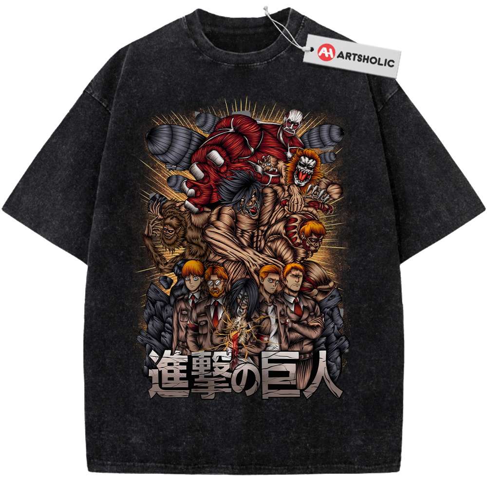 Alternative view of Attack On Titan Shirt, AOT Shirt, Anime Shirt, Vintage Tee