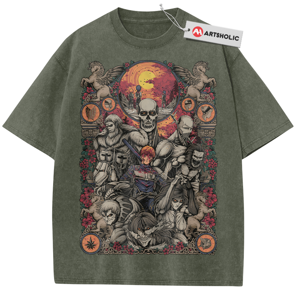 Alternative view of Attack On Titan Shirt, AOT Shirt, Anime Shirt, Vintage Tee
