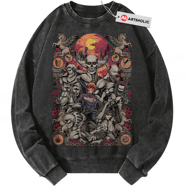 Attack On Titan Sweatshirt, AOT Sweatshirt, Anime Sweatshirt, Vintage Sweatshirt