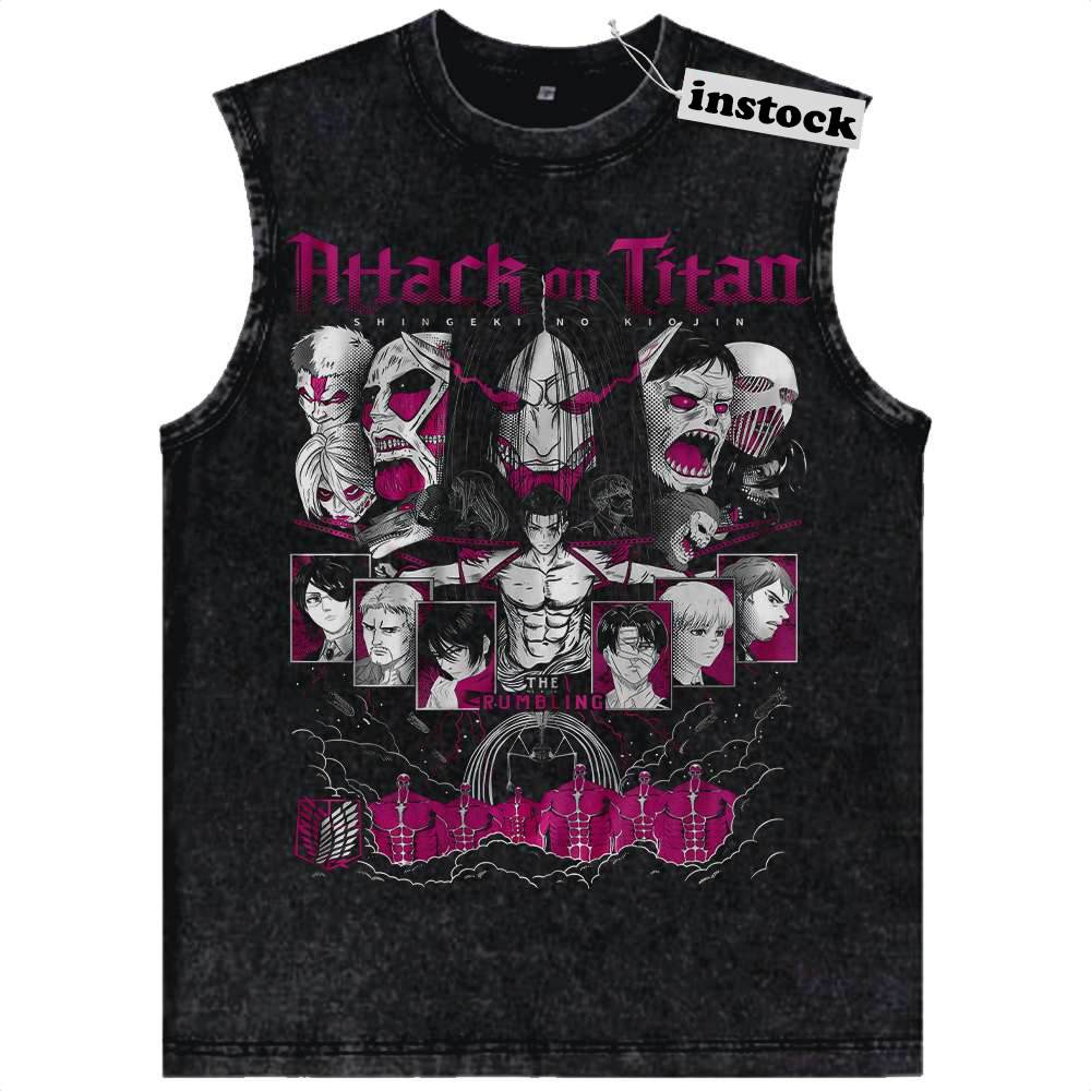Attack On Titan Tank Top, AOT Tank Top, Anime Tank Top, Vintage Tank Top