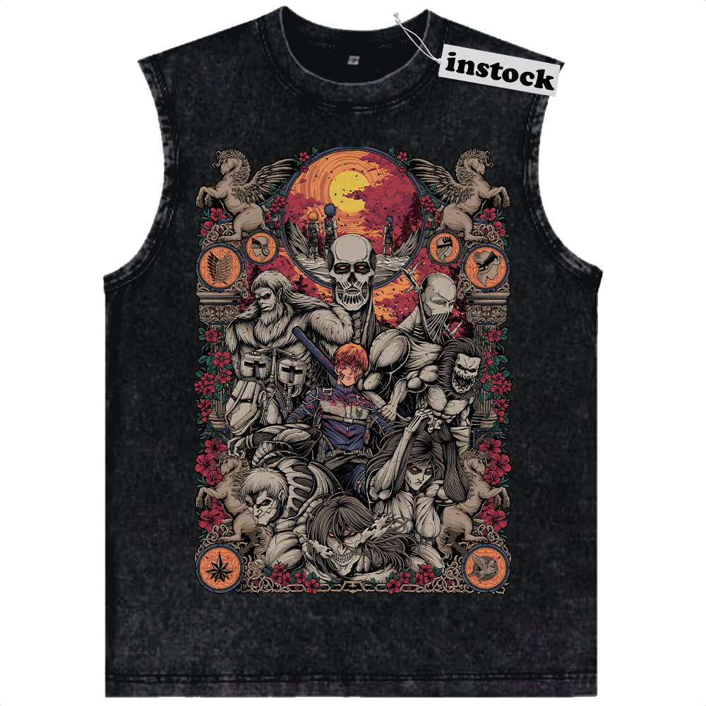 Attack On Titan Tank Top, AOT Tank Top, Anime Tank Top, Vintage Tank Top
