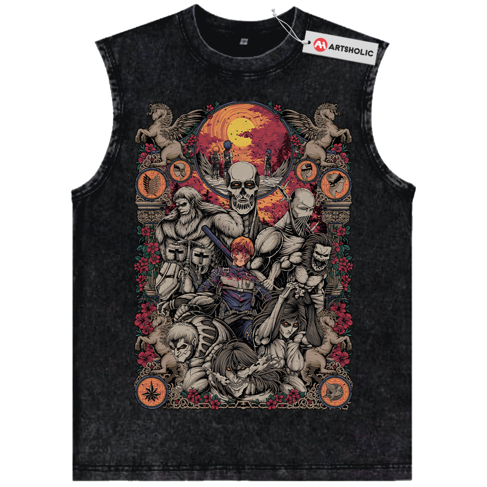 Attack On Titan Tank Top, AOT Tank Top, Anime Tank Top, Vintage Tank Top