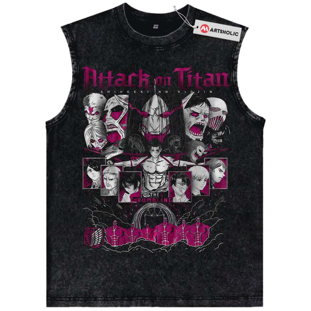 Attack On Titan Tank Top, AOT Tank Top, Anime Tank Top, Vintage Tank Top