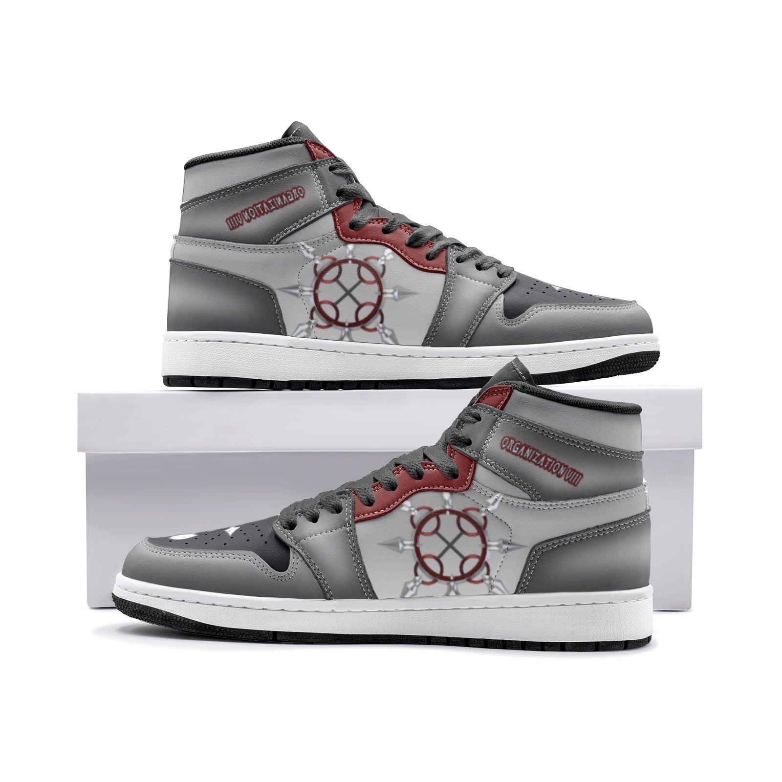 Axel Chakram Kingdom Hearts Custom Sneaker Mid 1 Basketball Shoes - Otaku Hall