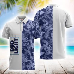 Bud Light Swiss Cheese Leaf Polo Shirt