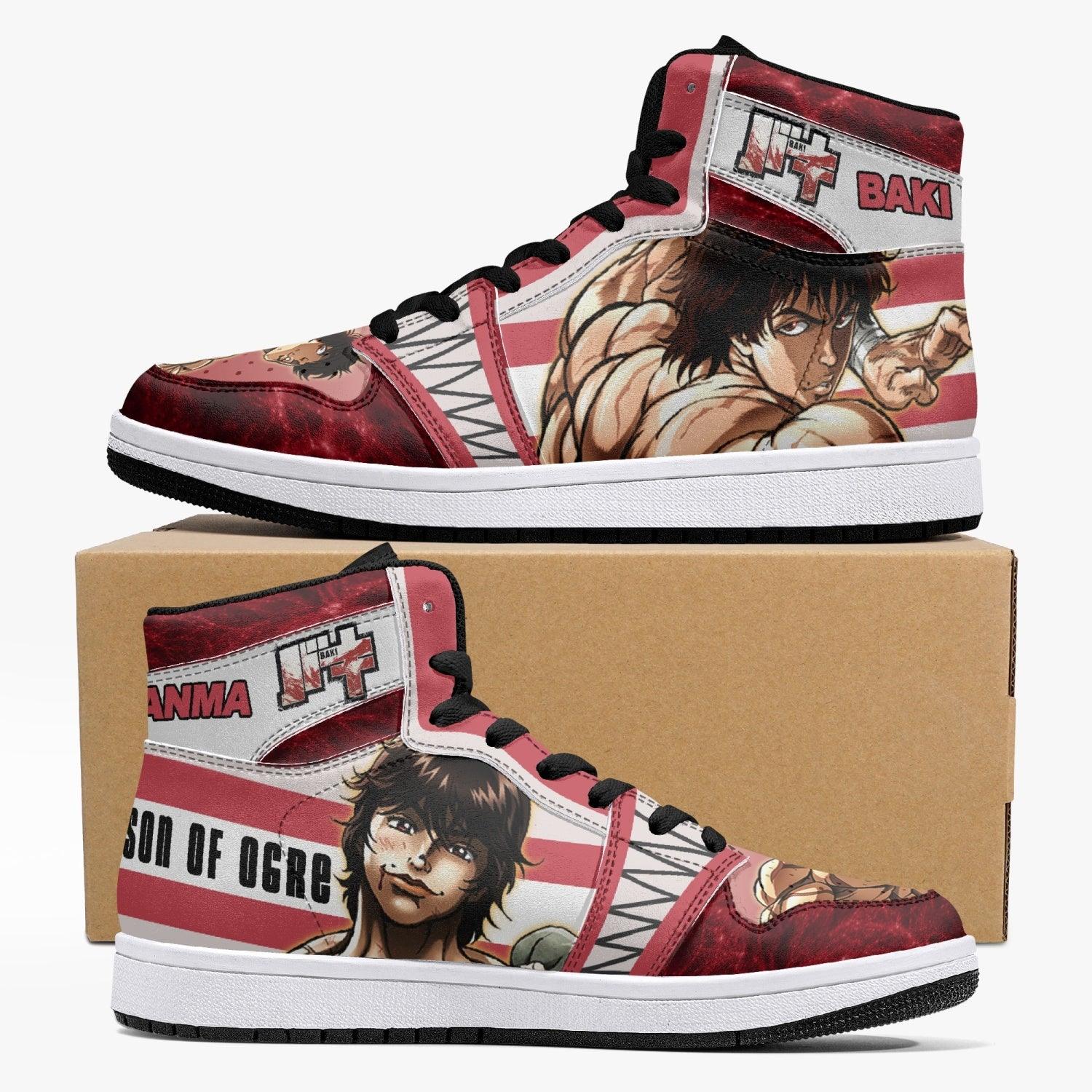 Baki Hanma Baki Custom Sneaker Mid 1 Basketball Shoes - Otaku Hall