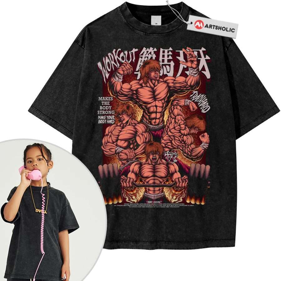 Alternative view of Baki Hanma Shirt For Kids, Anime Shirt For Kids, Vintage T-Shirt For Kids