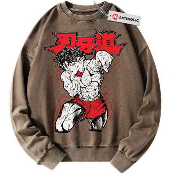 Alternative view of Baki Hanma Sweatshirt, Anime Sweatshirt, Vintage Sweater