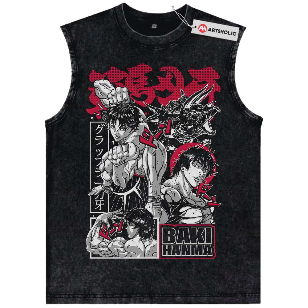 Baki Hanma Tank Top, Anime Tank Top, Vintage Tank Top