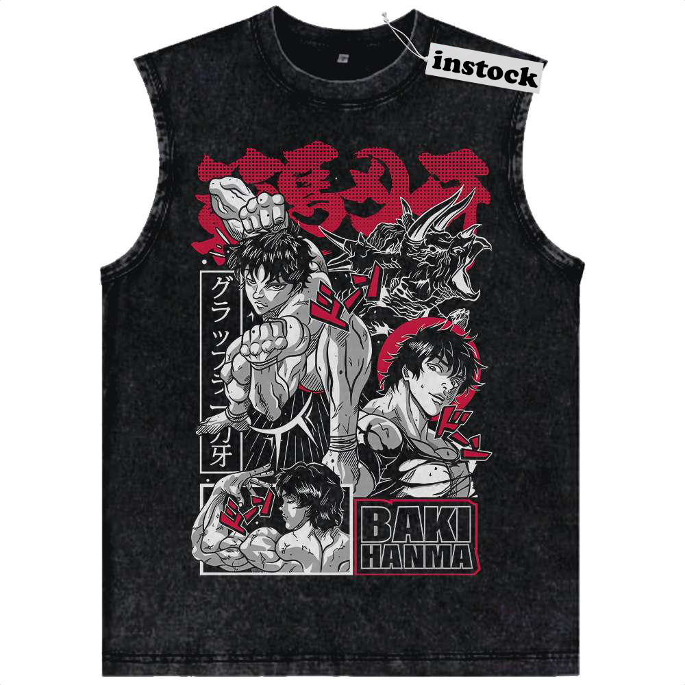 Baki Hanma Tank Top, Anime Tank Top, Vintage Tank Top