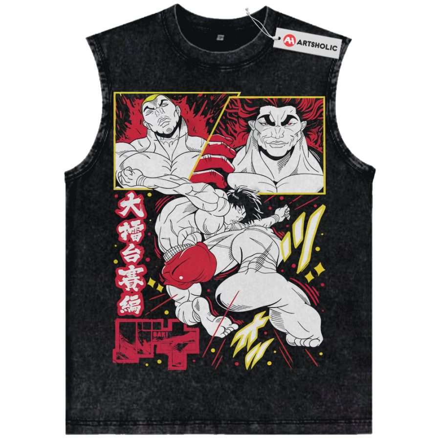 Alternative view of Baki Tank Top, Anime Tank Top, Vintage Tank Top