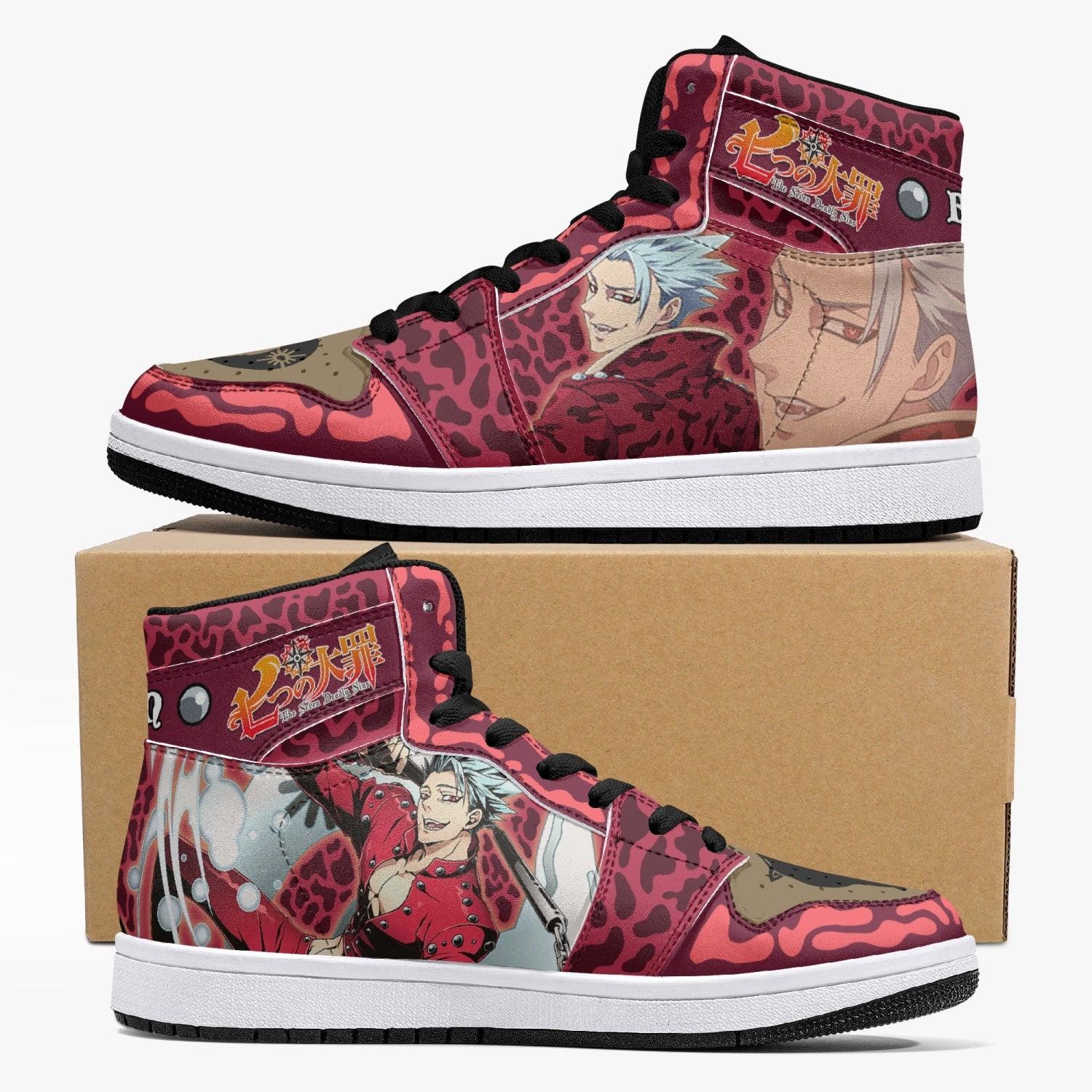 Ban Purgatory Seven Deadly Sins Custom Sneaker Mid 1 Basketball Shoes - Otaku Hall