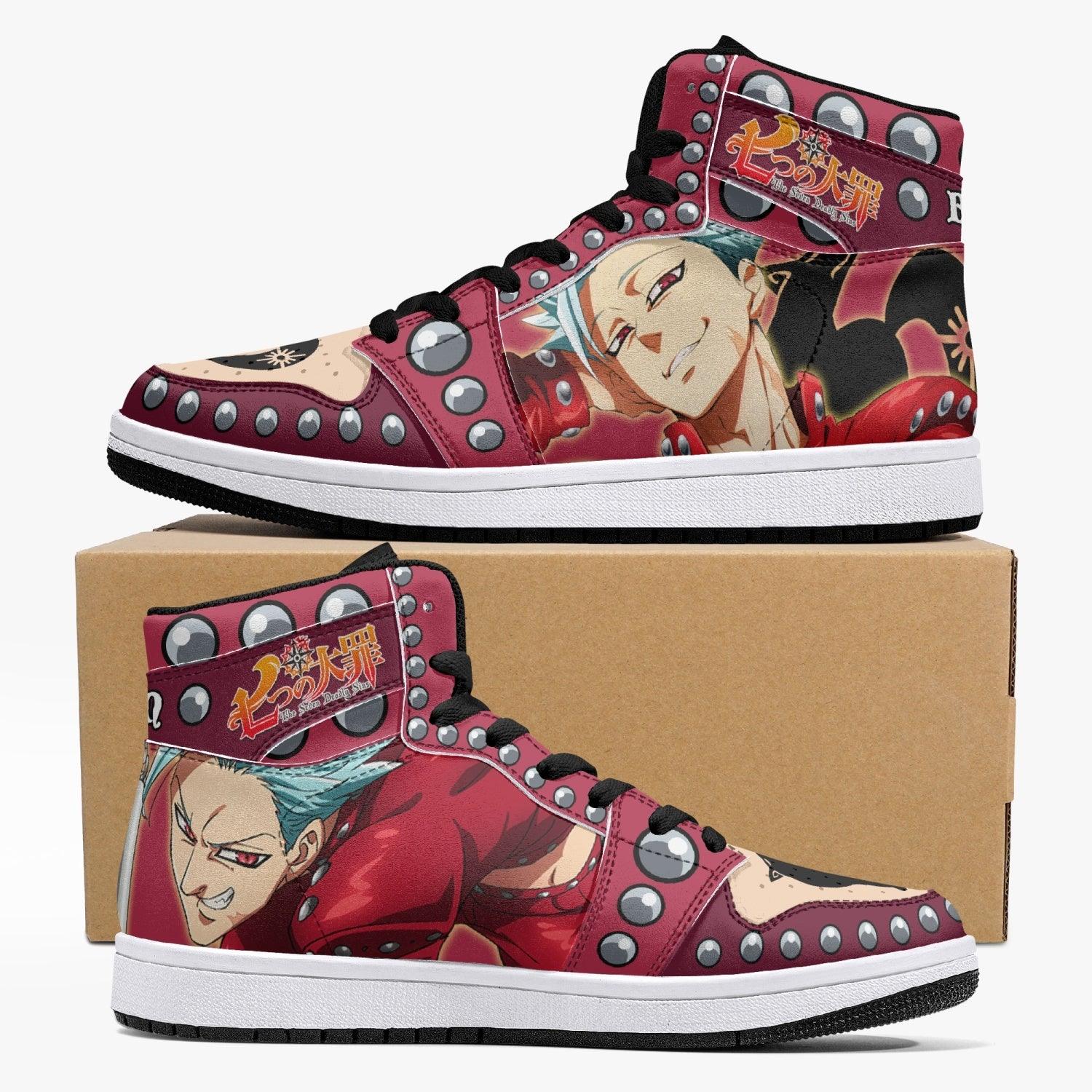 Ban Seven Deadly Sins Custom Sneaker Mid 1 Basketball Shoes - Otaku Hall
