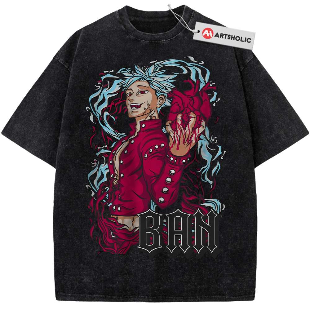 Alternative view of Ban Shirt, The Seven Deadly Sins Shirt, Anime Shirt, Vintage T-Shirt