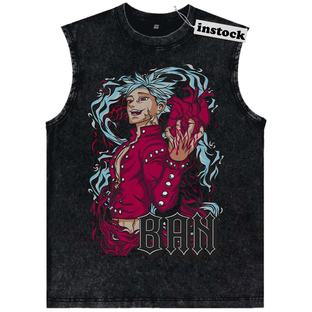 Ban Tank Top, The Seven Deadly Sins Tank Top, Anime Tank Top, Vintage Tank Top