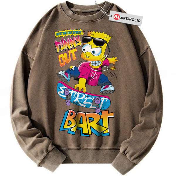 Alternative view of Bart Simpson Sweatshirt, The Simpsons Sweatshirt, Animated Sweatshirt, Vintage Sweater