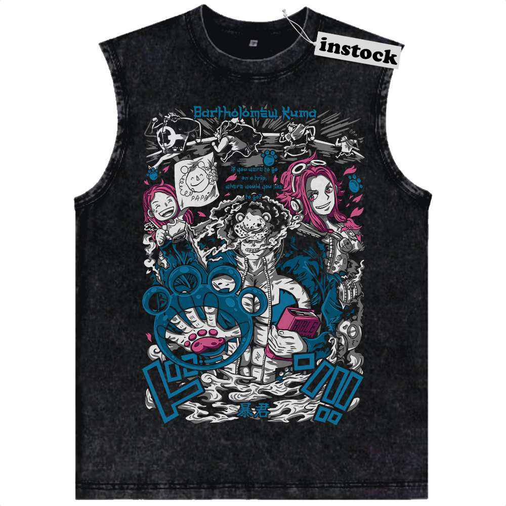 Bartholomew Kuma Tank Top, Jewelry Bonney Tank Top, One Piece Tank Top, Anime Tank Top, Vintage Tank Top