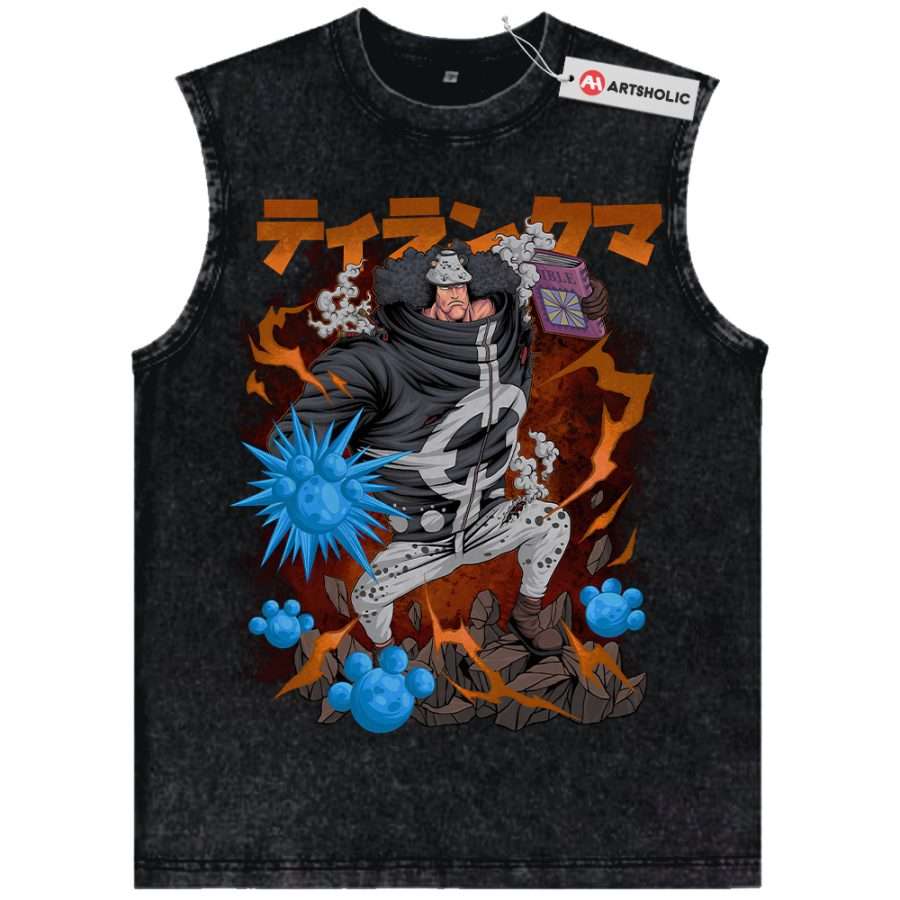 Alternative view of Bartholomew Kuma Tank Top, One Piece Tank Top, Anime Tank Top, Vintage Tank Top