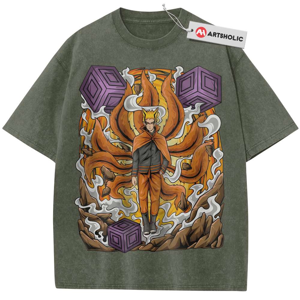 Alternative view of Baryon Mode Naruto Uzumaki Shirt, Anime Shirt, Vintage T-Shirt