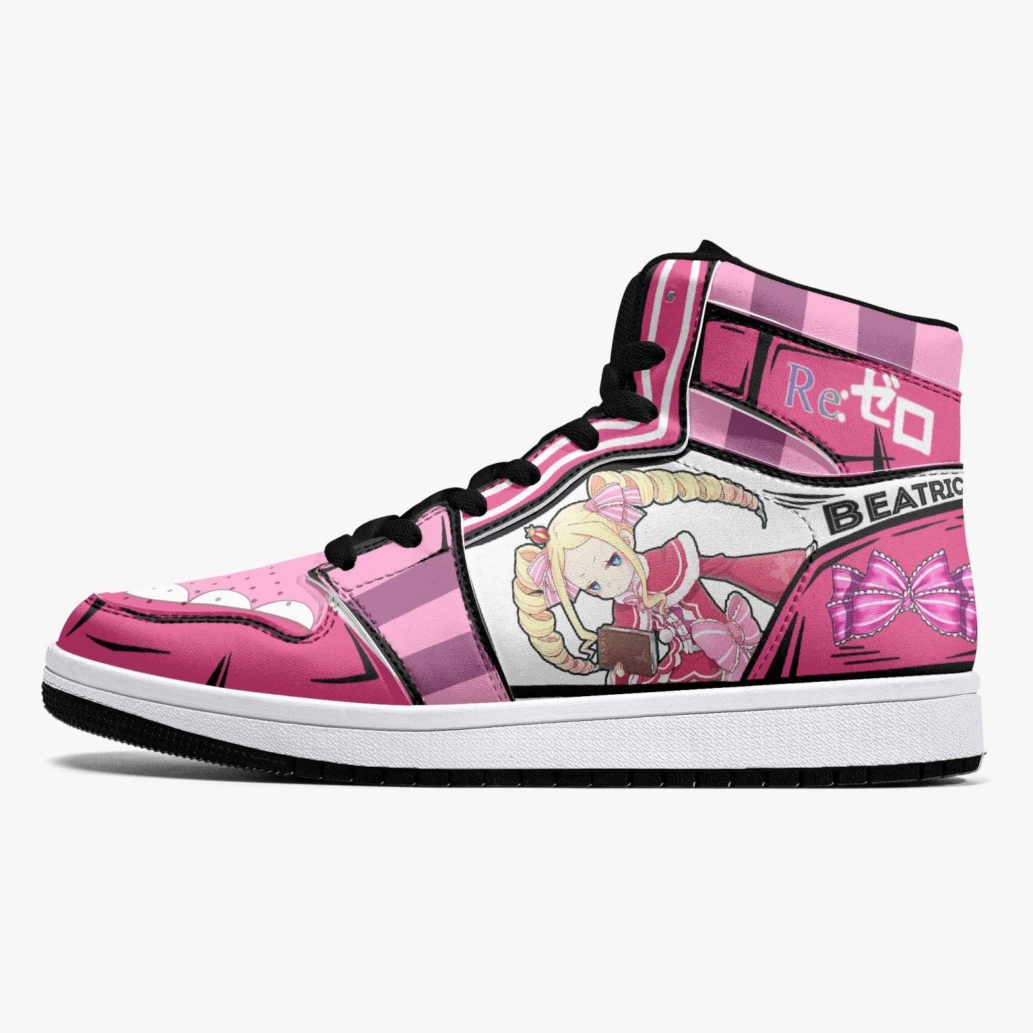 Alternative view of Beatrice ReZero Custom Sneaker Mid 1 Basketball Shoes - Otaku Hall