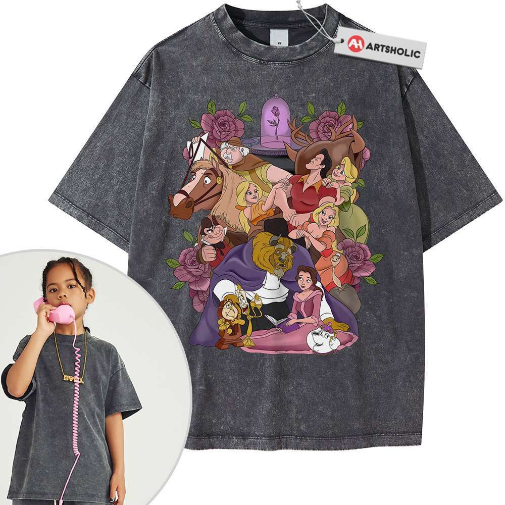 Beauty and the Beast Shirt For Kids, Animated Shirt For Kids, Vintage T-Shirt For Kids