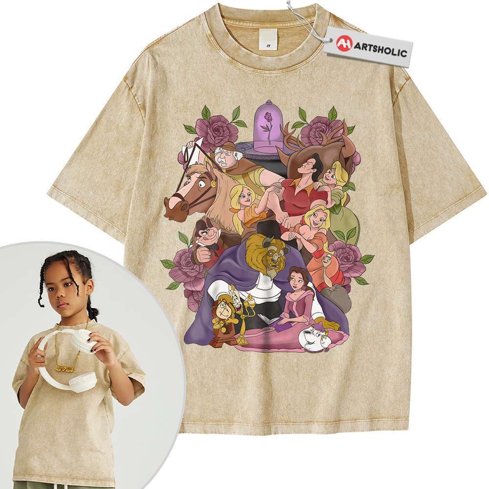 Alternative view of Beauty and the Beast Shirt For Kids, Animated Shirt For Kids, Vintage T-Shirt For Kids