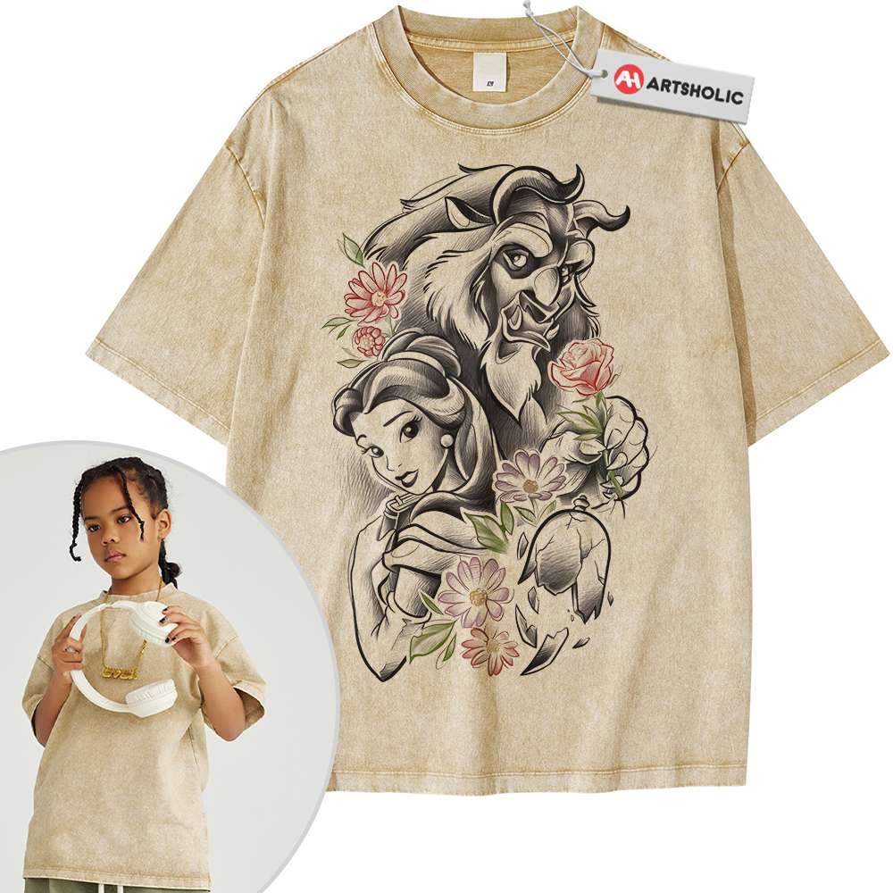Beauty and the Beast Shirt For Kids, Animated Shirt For Kids, Vintage Tee For Kids