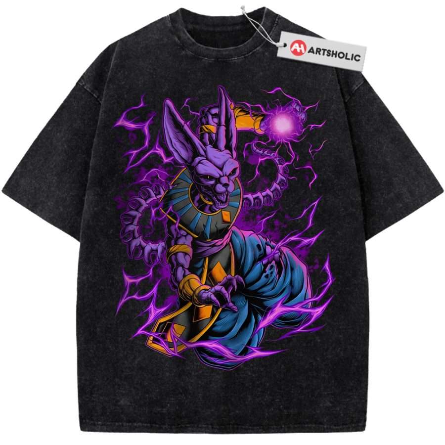 Alternative view of Beerus Shirt, Dragon Ball Shirt, DBZ Shirt, Anime Shirt, Vintage T-Shirt