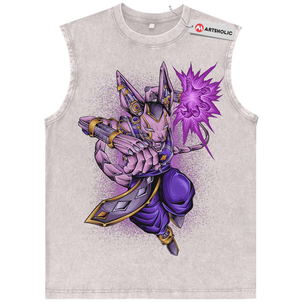 Alternative view of Beerus Tank Top, Dragon Ball Z Tank Top, DBZ Tank Top, Anime Tank Top, Vintage Tank Top
