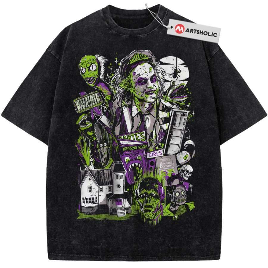 Alternative view of Beetlejuice Shirt, Halloween Shirt, Horror Movie Shirt, Vintage T-Shirt
