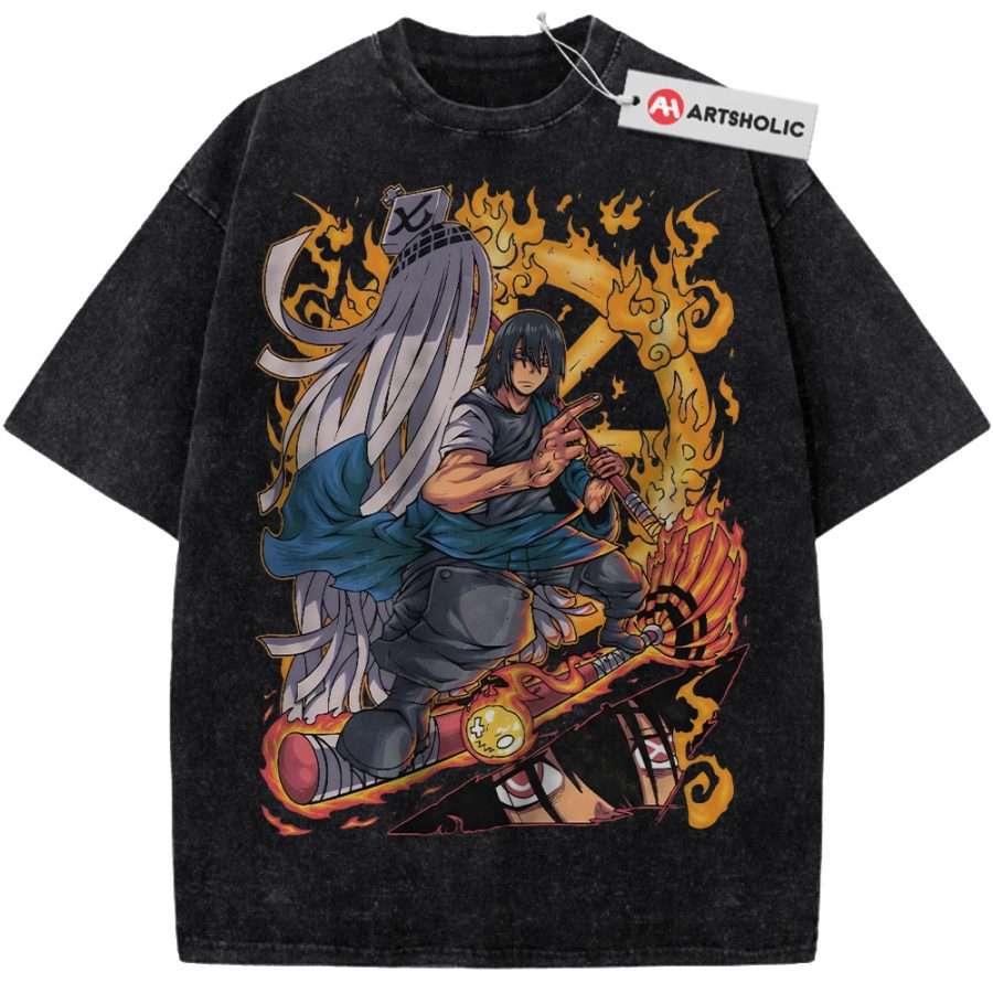 Alternative view of Benimaru Shinmon Shirt, Fire Force Shirt, Anime Shirt, Vintage T-Shirt