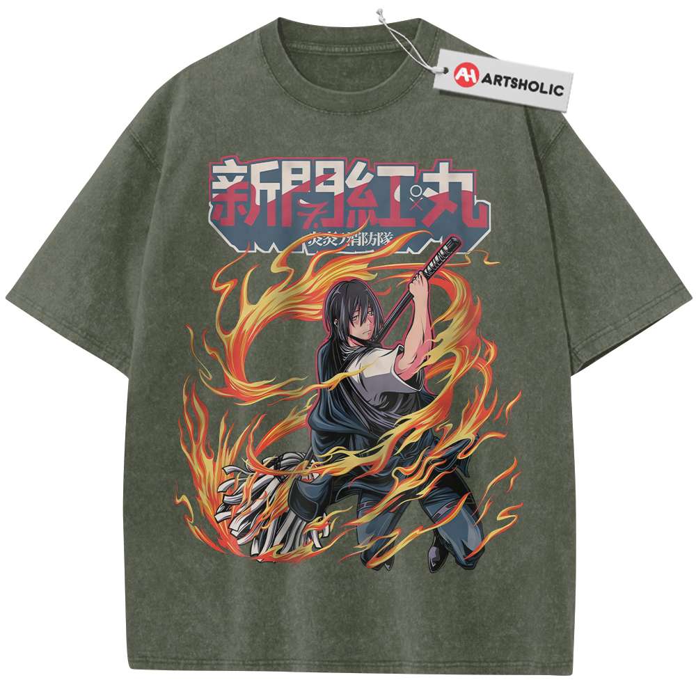 Alternative view of Benimaru Shinmon Shirt, Fire Force Shirt, Anime Shirt, Vintage T-Shirt