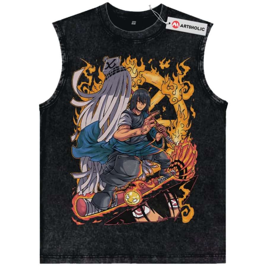Alternative view of Benimaru Shinmon Tank Top, Fire Force Tank Top, Anime Tank Top, Vintage Tank Top