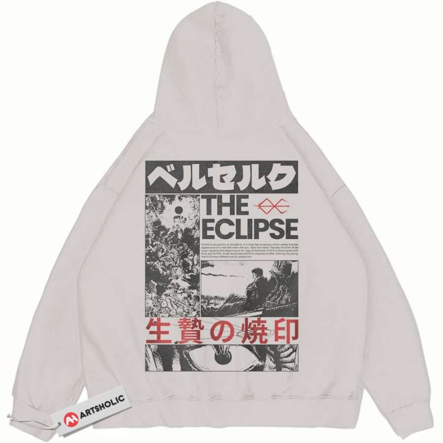 Alternative view of Berserk Hoodie, Anime Hoodie, Vintage Hoodie