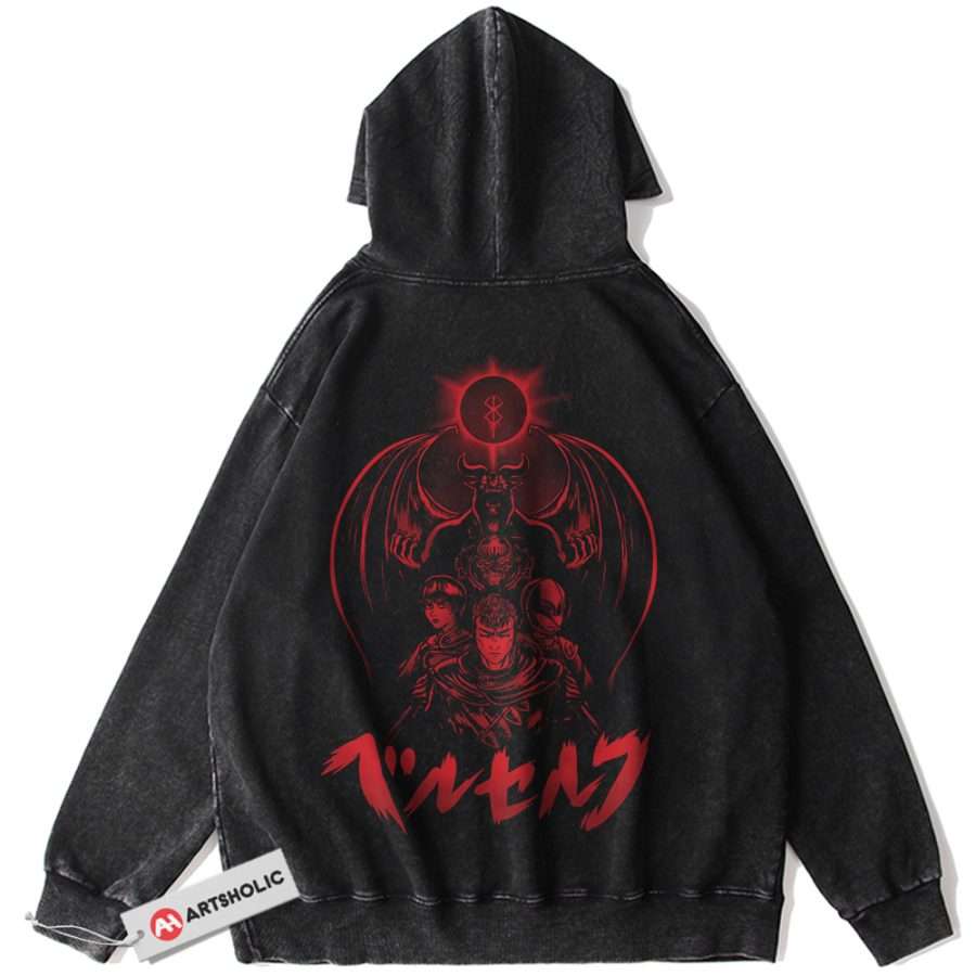 Alternative view of Berserk Hoodie, Anime Hoodie, Vintage Hoodie