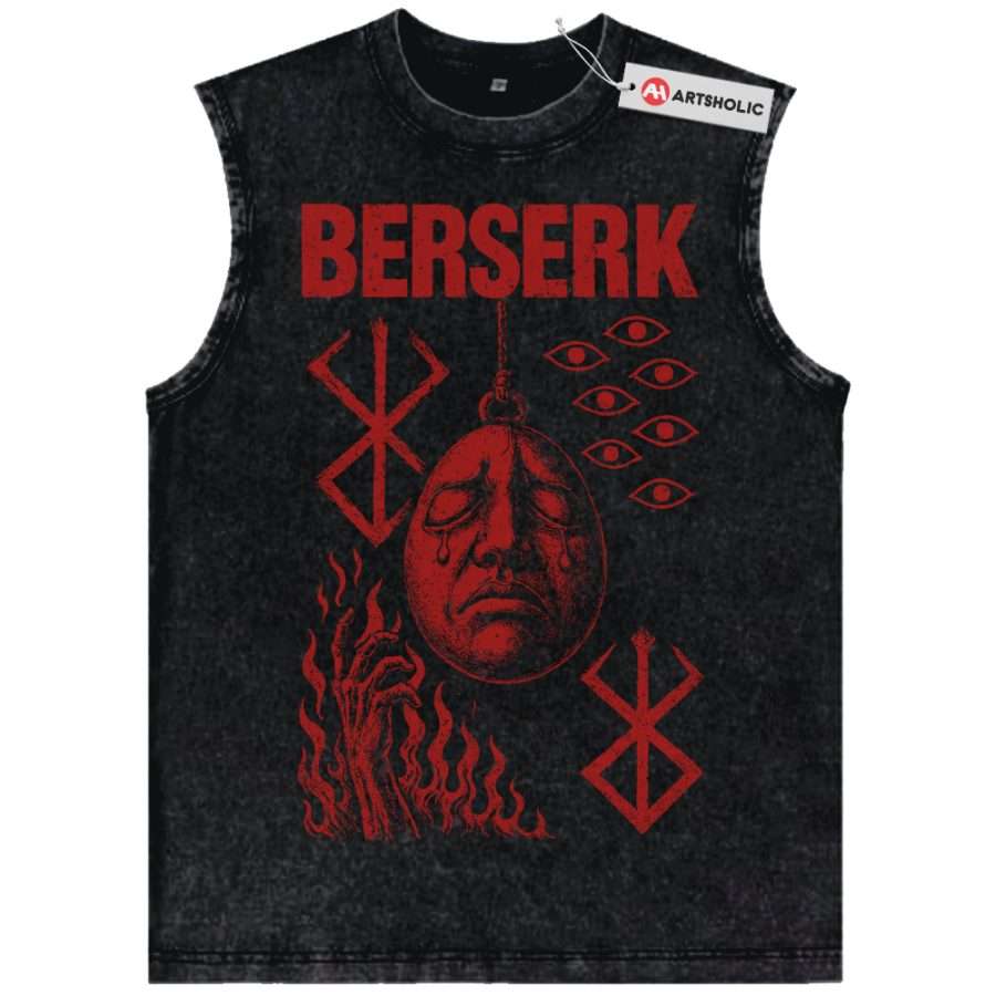 Alternative view of Berserk Tank Top, Anime Tank Top, Vintage Tank Top