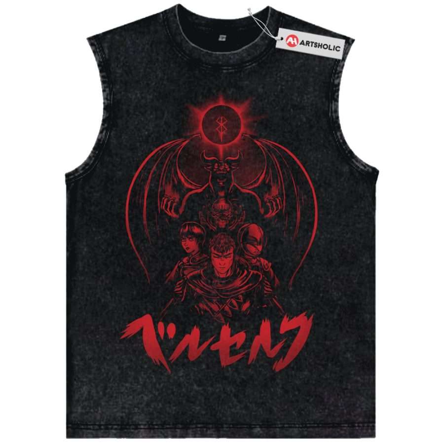 Alternative view of Berserk Tank Top, Anime Tank Top, Vintage Tank Top