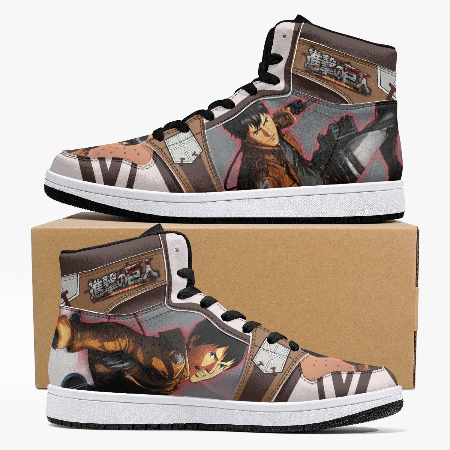 Bertholdt Hoover Training Corps Attack on Titan Custom Sneaker Mid 1 Basketball Shoes - Otaku Hall