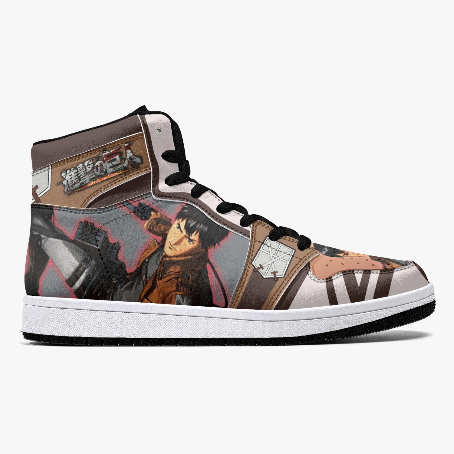 Bertholdt Hoover Training Corps Shingeki no Kyojin Custom Sneaker Mid 1 Basketball Shoes - Otaku Hall