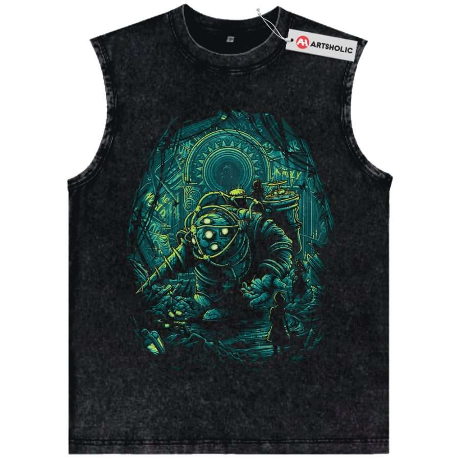 Alternative view of Bioshock Tank Top, Game Tank Top, Vintage Tank Top