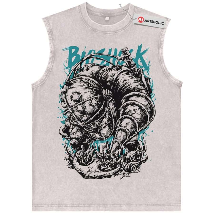 Alternative view of Bioshock Tank Top, Game Tank Top, Vintage Tank Top