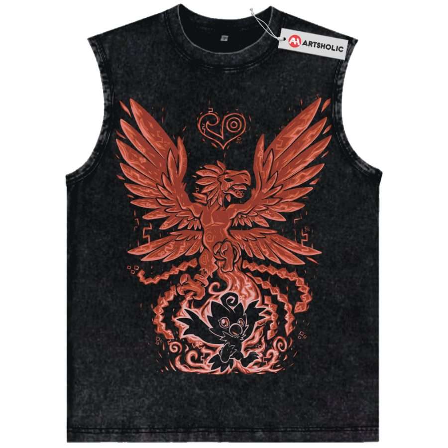Alternative view of Biyomon Tank Top, Digimon Adventure Tank Top, Anime Tank Top, Vintage Tank Top