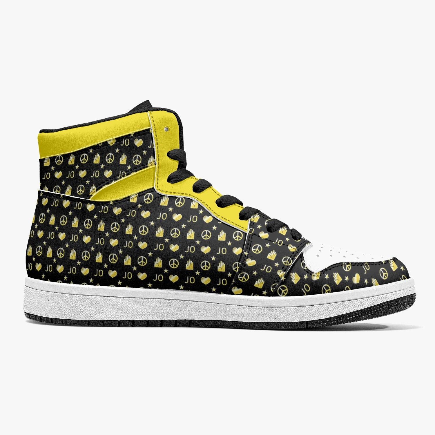 Alternative view of Bizarre Pattern Jojo's Bizarre Adventure Custom Sneaker Mid 1 Basketball Shoes - Otaku Hall