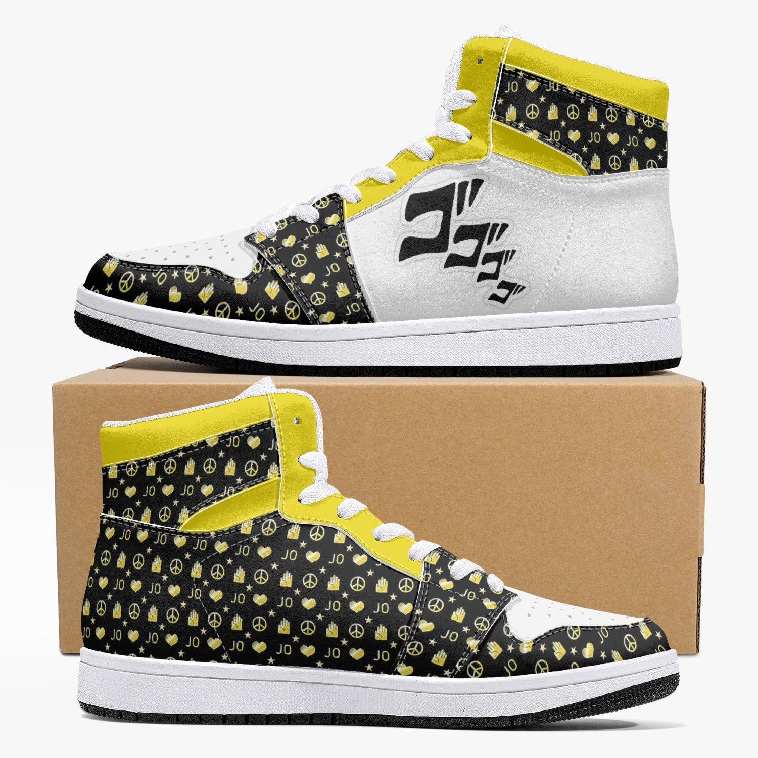 Bizarre Pattern Jojo's Bizarre Adventure Custom Sneaker Mid 1 Basketball Shoes - Otaku Hall