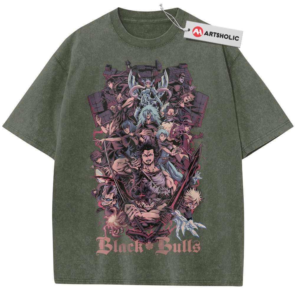 Alternative view of Black Bull - Black Clover Shirt, Anime Shirt, Vintage T-Shirt